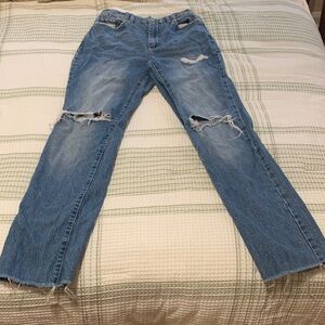Distressed Vintage Blue Jeans